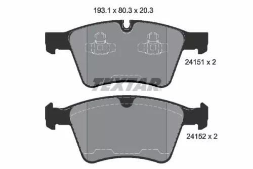 TEXTAR TEXTAR 2415101 1x TEXTAR 2415101 Brake Pad Set 
