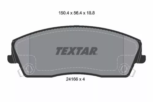 TEXTAR TEXTAR 2416601 1x TEXTAR 2416601 Brake Pad Set 