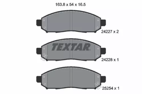 TEXTAR TEXTAR (2422704) 1x Brake Kit, disc brake 