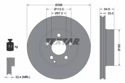 TEXTAR TEXTAR (2430602) 1x Brake Kit, disc brake 