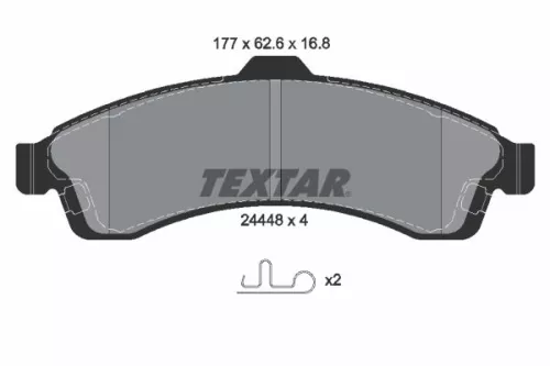 1x TEXTAR 2444801 Brake Pad Set