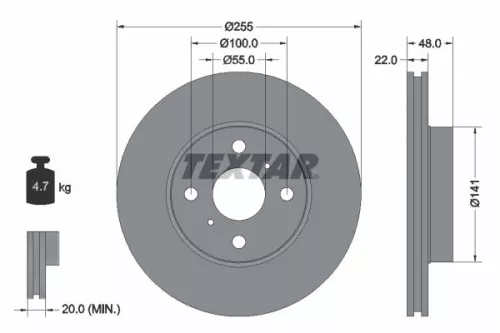 TEXTAR TEXTAR (2445101) 1x Brake Kit, disc brake 