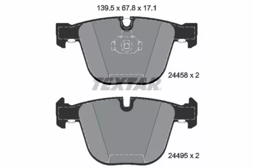 TEXTAR TEXTAR 2445801 1x TEXTAR 2445801 Brake Pad Set 