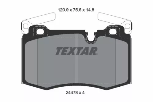 TEXTAR TEXTAR 2447801 1x TEXTAR 2447801 Brake Pad Set 