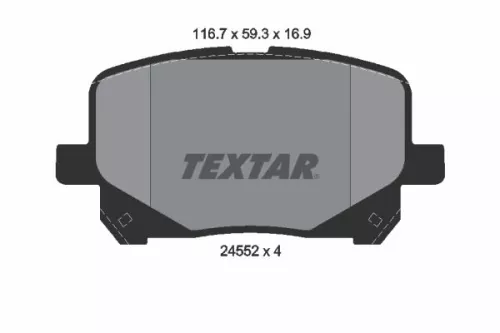 TEXTAR TEXTAR (2452201) 1x Brake Kit, disc brake 