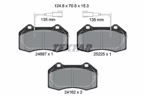 1x TEXTAR 2468703 Brake Pad Set