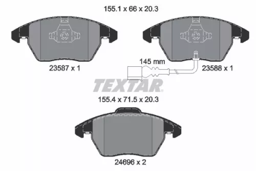 TEXTAR TEXTAR (2469602) 1x Brake Kit, disc brake 