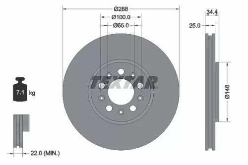 TEXTAR TEXTAR (2469602) 1x Brake Kit, disc brake 
