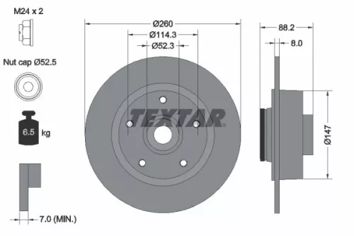 TEXTAR TEXTAR (2482001) 1x Brake Kit, disc brake 