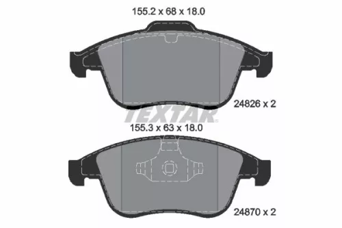 1x TEXTAR 2482601 Brake Pad Set