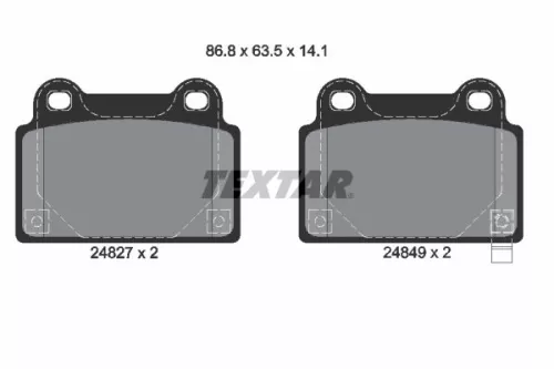 TEXTAR TEXTAR 2482701 1x TEXTAR 2482701 Brake Pad Set 