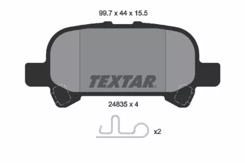 TEXTAR TEXTAR 2483501 1x TEXTAR 2483501 Brake Pad Set 