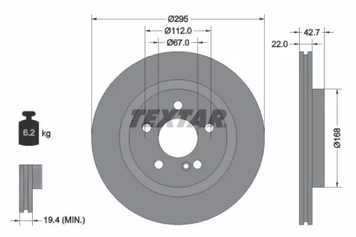 TEXTAR TEXTAR (2484805) 1x Brake Kit, disc brake 