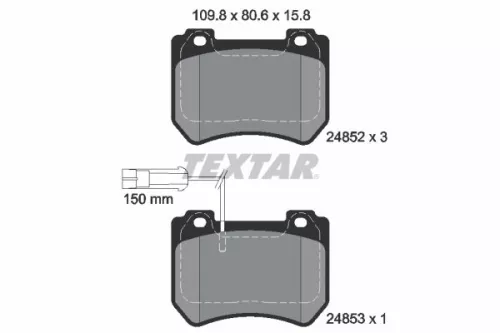 TEXTAR TEXTAR 2485201 1x TEXTAR 2485201 Brake Pad Set 