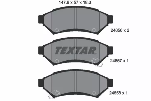 TEXTAR TEXTAR 2485601 1x TEXTAR 2485601 Brake Pad Set 