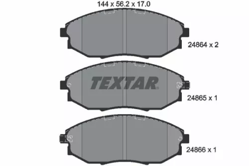 1x TEXTAR 2486401 Brake Pad Set