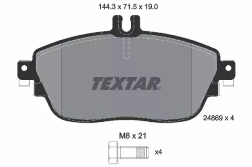 TEXTAR TEXTAR (2486901) 1x Brake Kit, disc brake 