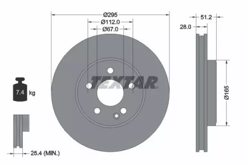 TEXTAR TEXTAR (2486901) 1x Brake Kit, disc brake 