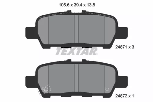 TEXTAR TEXTAR (2487101) 1x Brake Kit, disc brake 