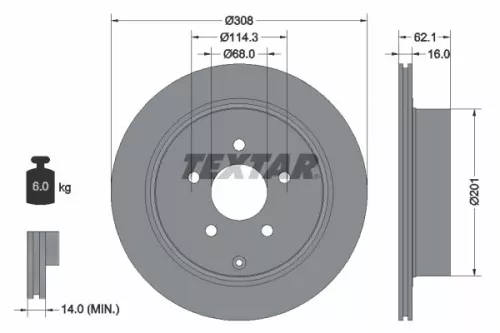TEXTAR TEXTAR (2487101) 1x Brake Kit, disc brake 
