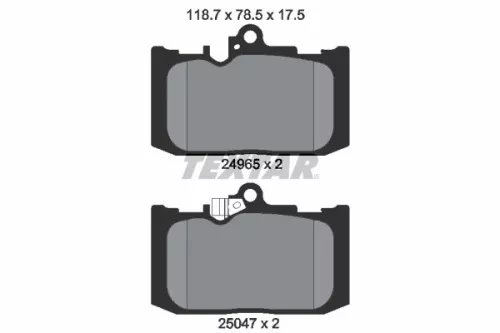 1x TEXTAR 2496501 Brake Pad Set