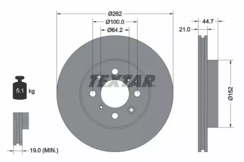 TEXTAR TEXTAR (2497901) 1x Brake Kit, disc brake 