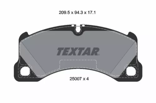 TEXTAR TEXTAR 2500703 1x TEXTAR 2500703 Brake Pad Set 