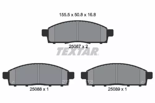 TEXTAR TEXTAR 2508701 1x TEXTAR 2508701 Brake Pad Set 