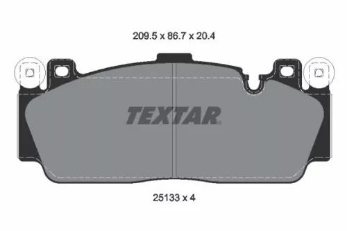 TEXTAR TEXTAR 2513301 1x TEXTAR 2513301 Brake Pad Set 