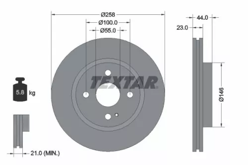TEXTAR TEXTAR (2513402) 1x Brake Kit, disc brake 