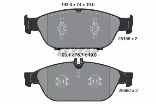 TEXTAR TEXTAR (2515803) 1x  TEXTAR Brake Pad Set 