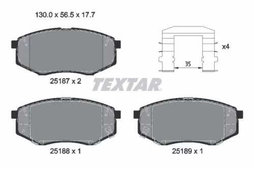 1x  TEXTAR Brake Pad Set