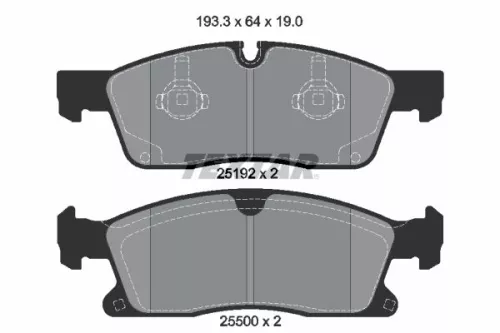 TEXTAR TEXTAR 2519201 1x TEXTAR 2519201 Brake Pad Set 