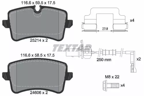 1x  TEXTAR Brake Pad Set