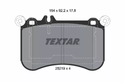 1x TEXTAR 2521902 Brake Pad Set