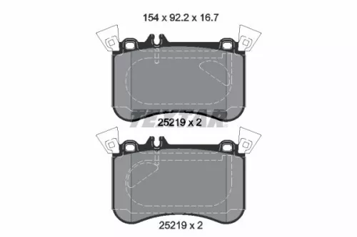 TEXTAR TEXTAR 2521905 1x TEXTAR 2521905 Brake Pad Set 