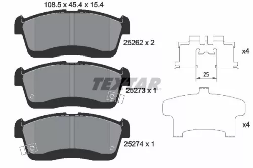 1x  TEXTAR Brake Pad Set