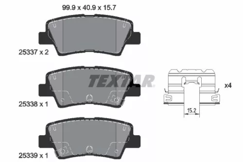 1x  TEXTAR Brake Pad Set