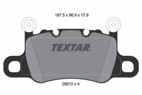 TEXTAR TEXTAR 2551205 1x TEXTAR 2551205 Brake Pad Set 