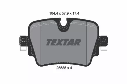 TEXTAR TEXTAR 2558501 1x TEXTAR 2558501 Brake Pad Set 