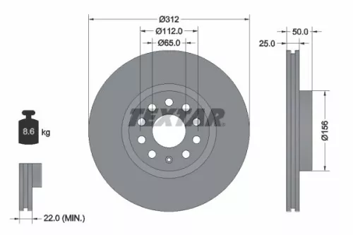 TEXTAR TEXTAR (2568303) 1x Brake Kit, disc brake 