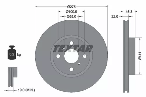 TEXTAR TEXTAR (2582301) 1x Brake Kit, disc brake 