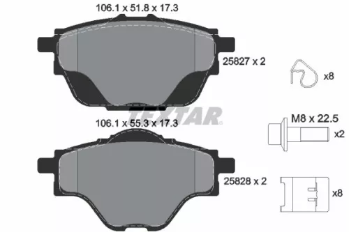 TEXTAR TEXTAR (2582701) 1x Brake Kit, disc brake 