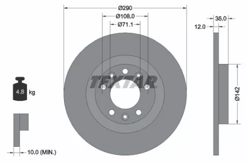 TEXTAR TEXTAR (2582701) 1x Brake Kit, disc brake 