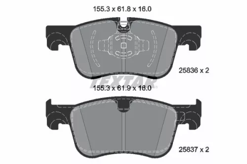 TEXTAR TEXTAR 2583605 1x TEXTAR 2583605 Brake Pad Set 