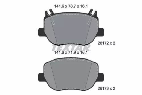 TEXTAR TEXTAR 2617201 1x TEXTAR 2617201 Brake Pad Set 