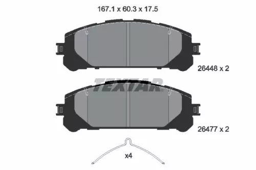 1x  TEXTAR Brake Pad Set