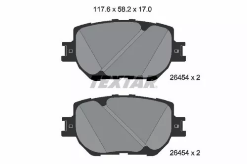 TEXTAR TEXTAR (2645401) 1x Brake Kit, disc brake 