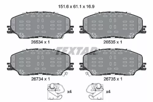 TEXTAR TEXTAR 2653401 1x TEXTAR 2653401 Brake Pad Set 
