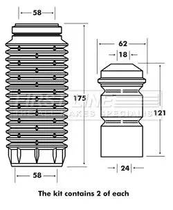 FIRST LINE FIRST LINE FPK7059  FIRST LINE Dust Cover Kit shock absorber 